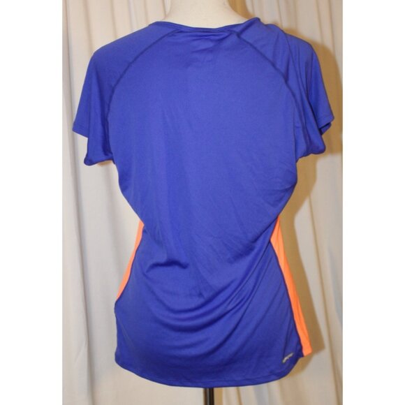 NWT North Face Women’s LARGE Short Sleeve Reflex V-Neck T-Shirt RUNNING Blue - Picture 2 of 5